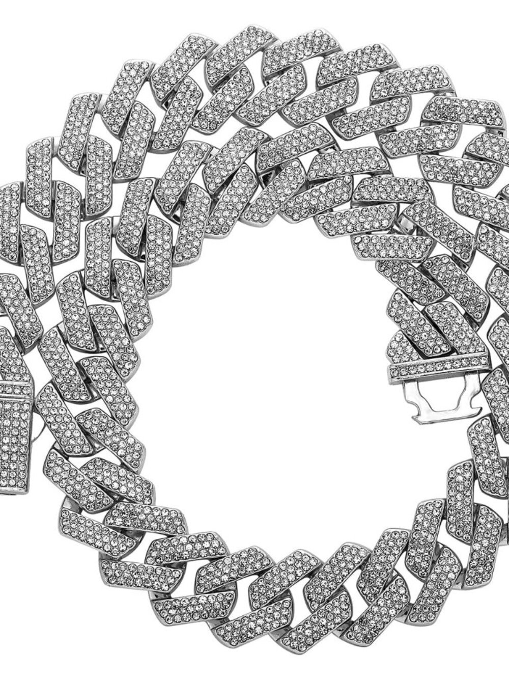 Cuban Link Chain for Men - 20MM Iced Out Miami Mens Necklace 14K Gold Plated Cub